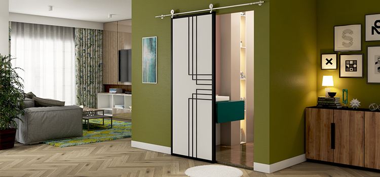 sliding bathroom door installation in Hallandale Beach